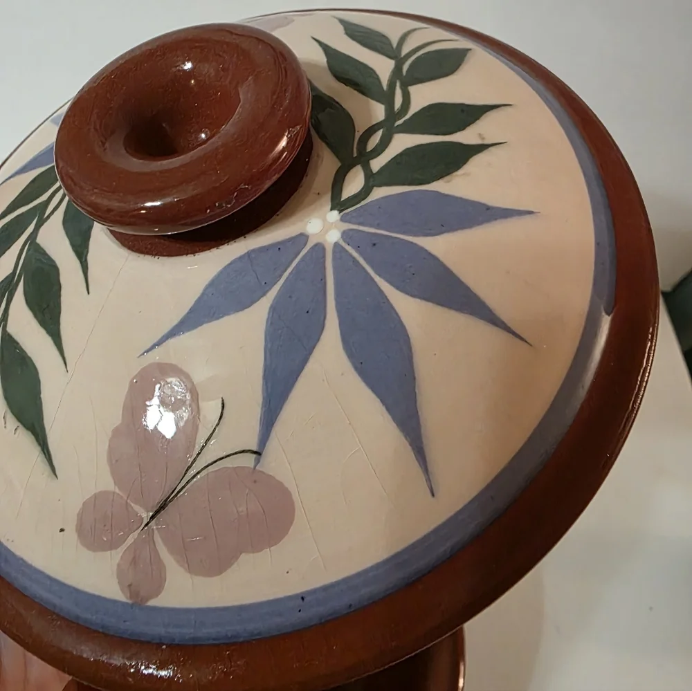 Hand Crafted Redware Pottery Casserole Mexico